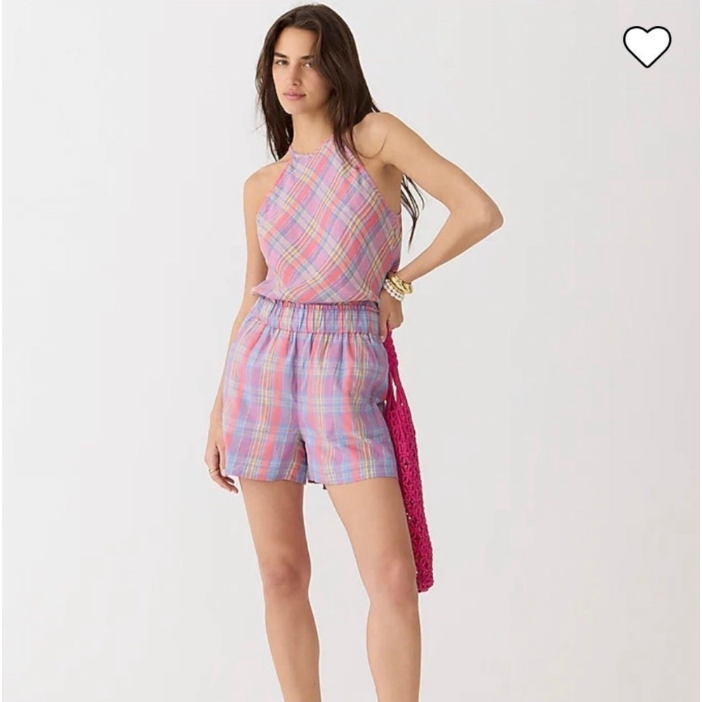 J Crew Madras Outfit Set w/ Hat